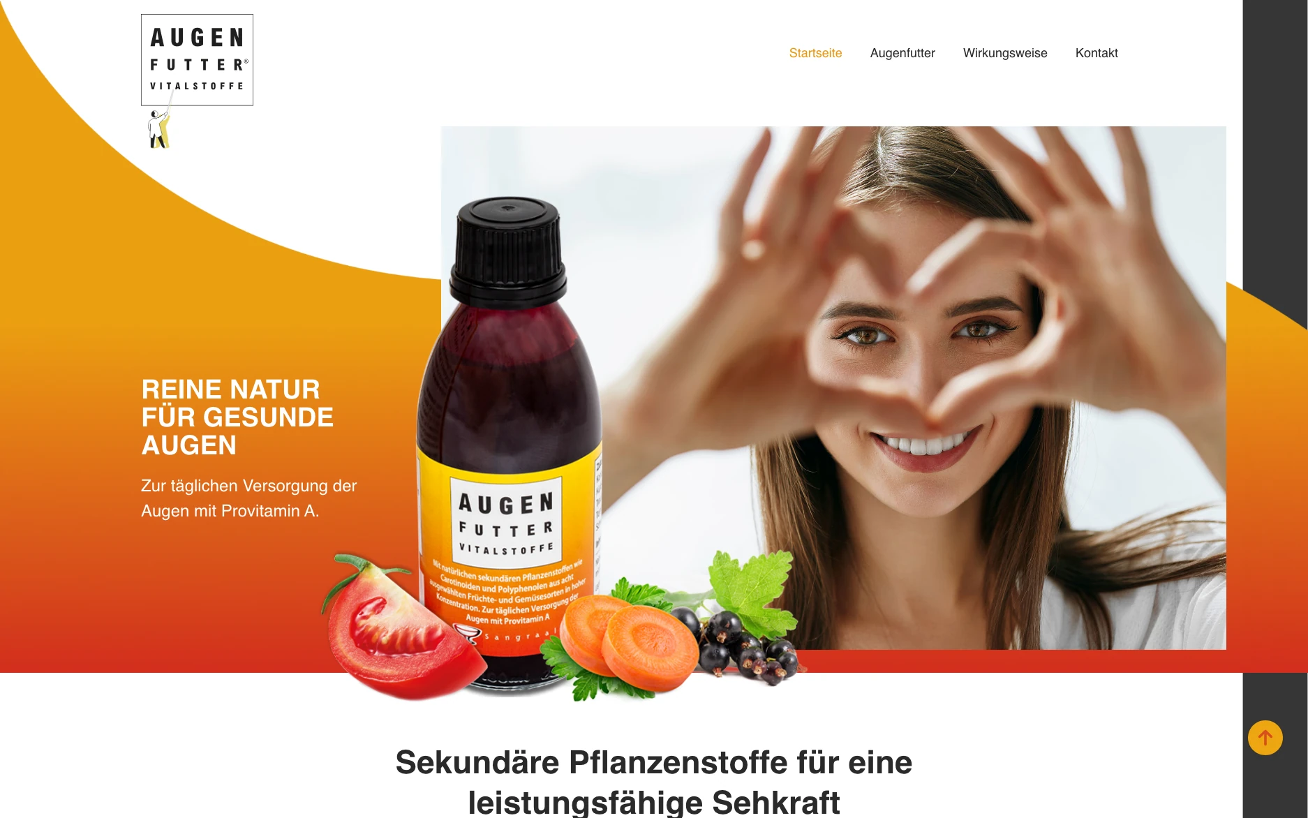 AUGENFUTTER Vitalstoffe – Website-Ansicht