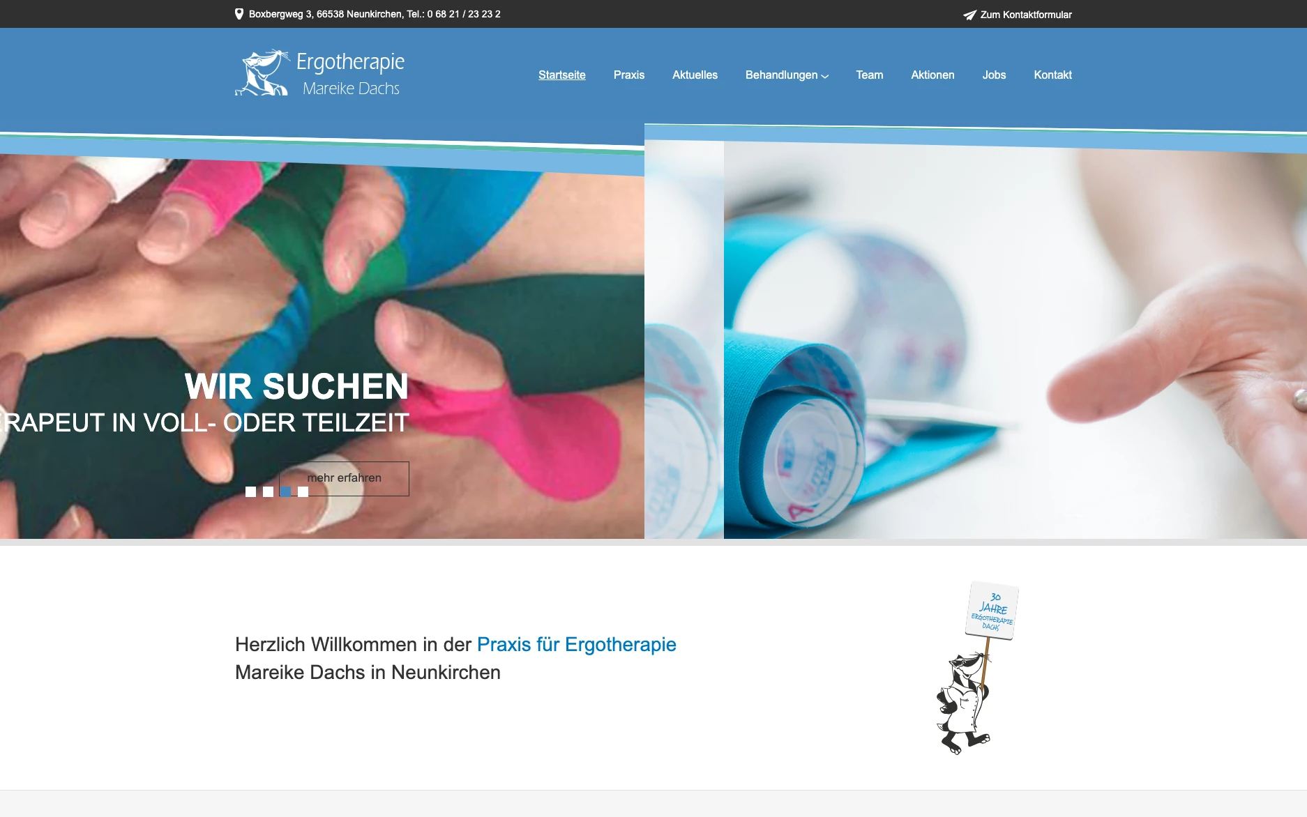 Ergotherapie Mareike Dachs – Website-Ansicht