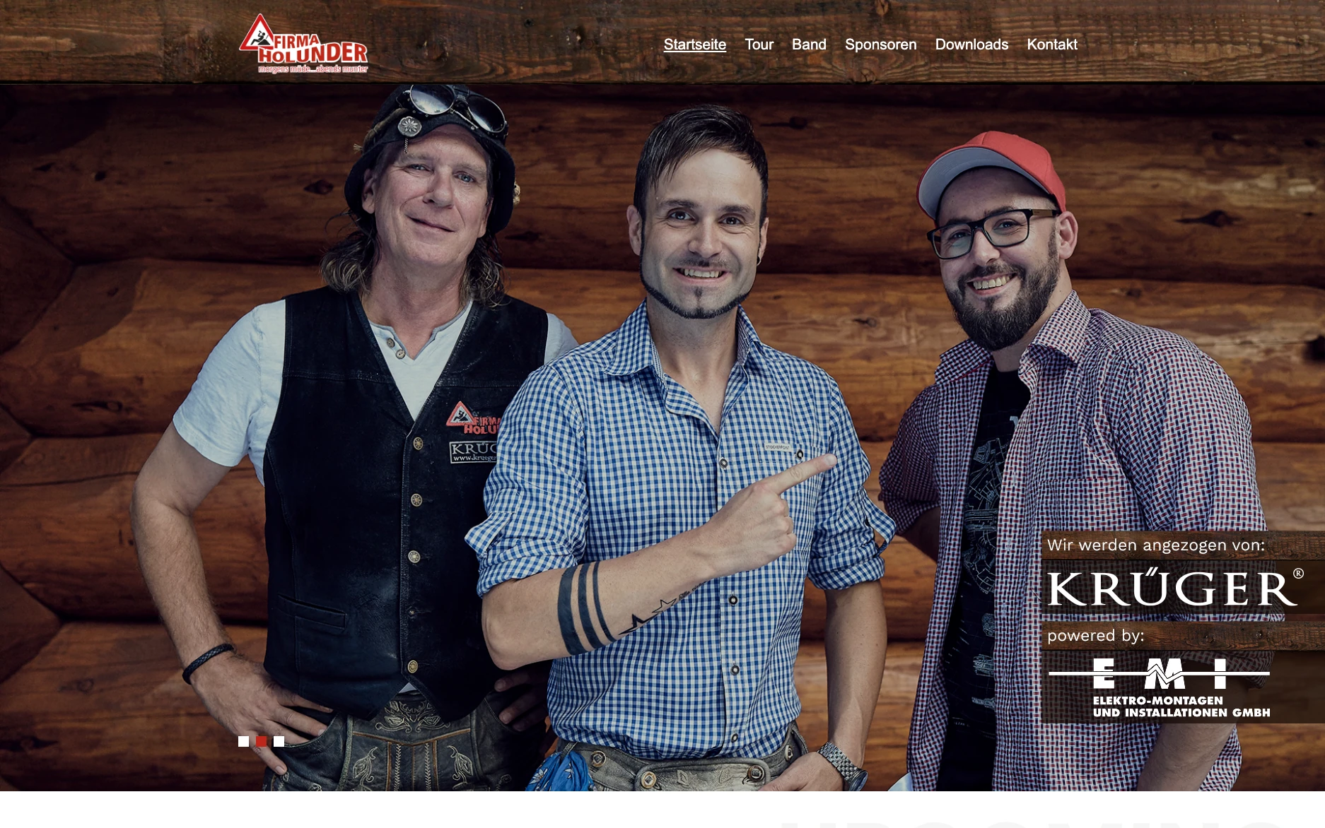 Firma Holunder – Website-Ansicht