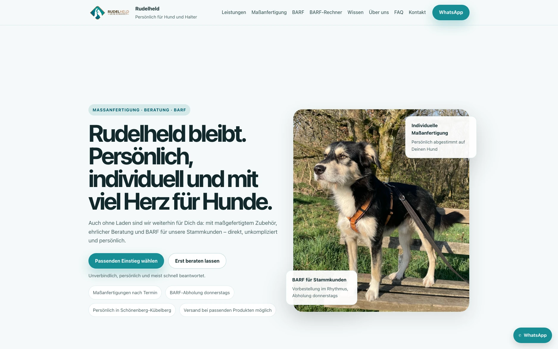 RUDELHELD – Website-Ansicht